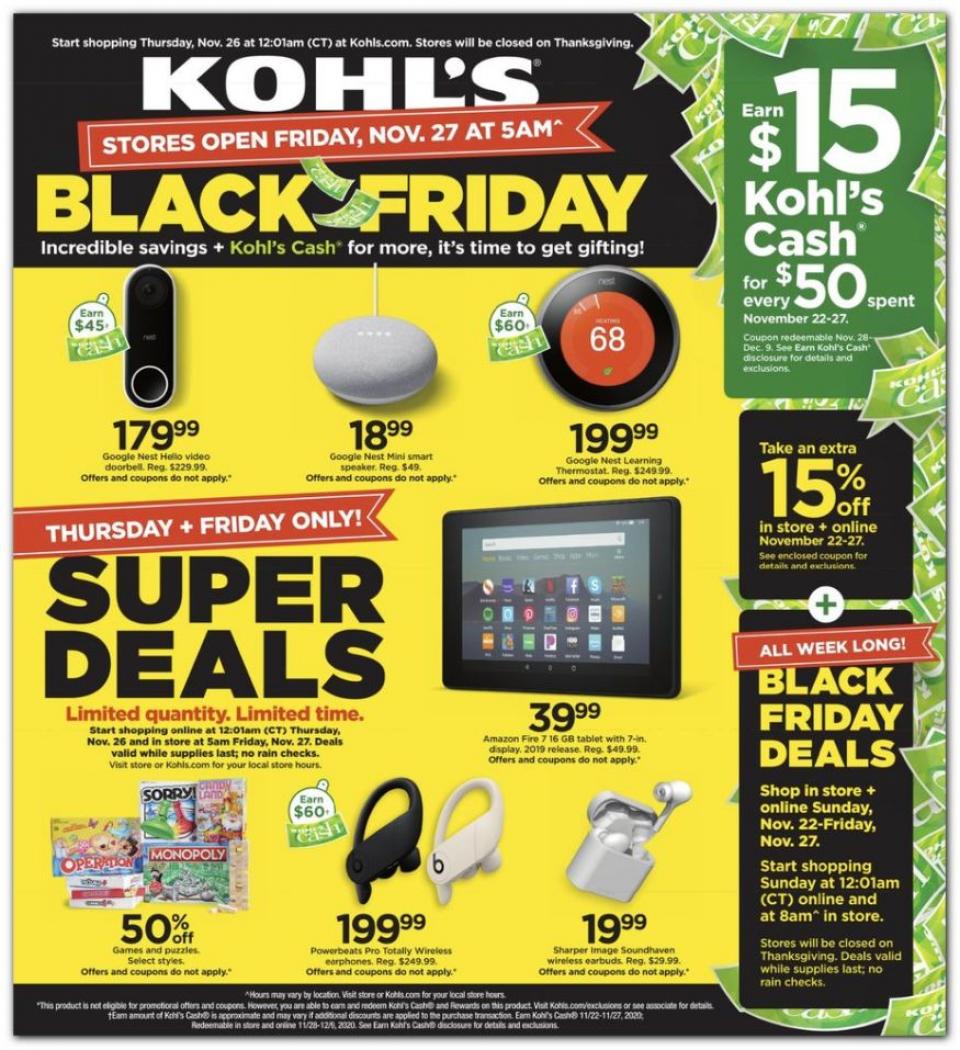 Kohl's Black Friday Ad 2020 - WeeklyAds2 - Will Be Black Friday Deals This Year