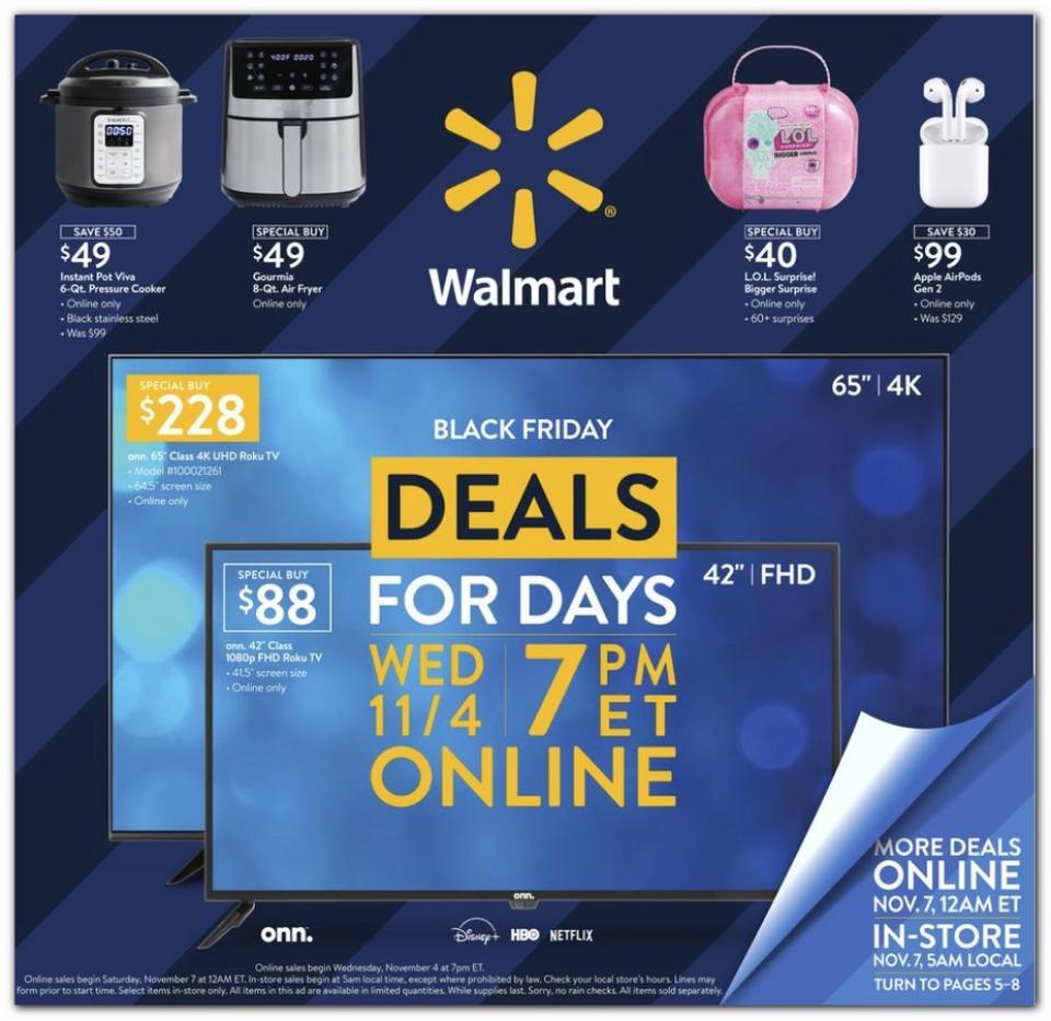 Walmart Black Friday Ad Deals Online Nov 4 - 8 2020 - WeeklyAds2 - What Are The Online Black Friday Deals
